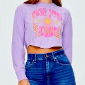 Forever 21 Free Your Mind Graphic Cutout Tee